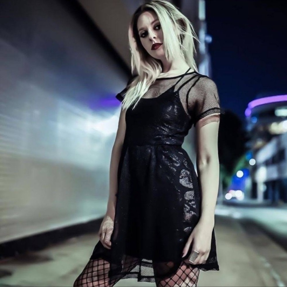 NWT Iron Fist | Skullz Club Mesh Skater Dress | Medium